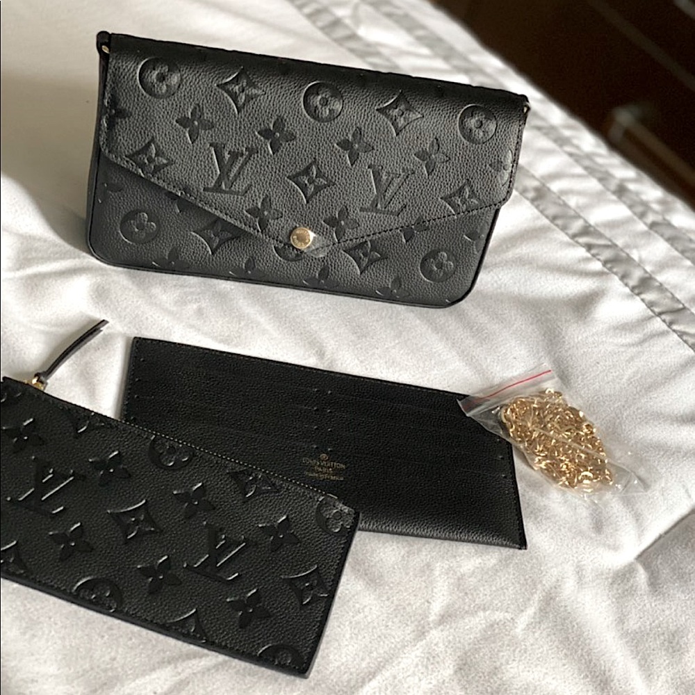 R-e-p Louis Vuitton monogram FÉLICIE POCHETTE